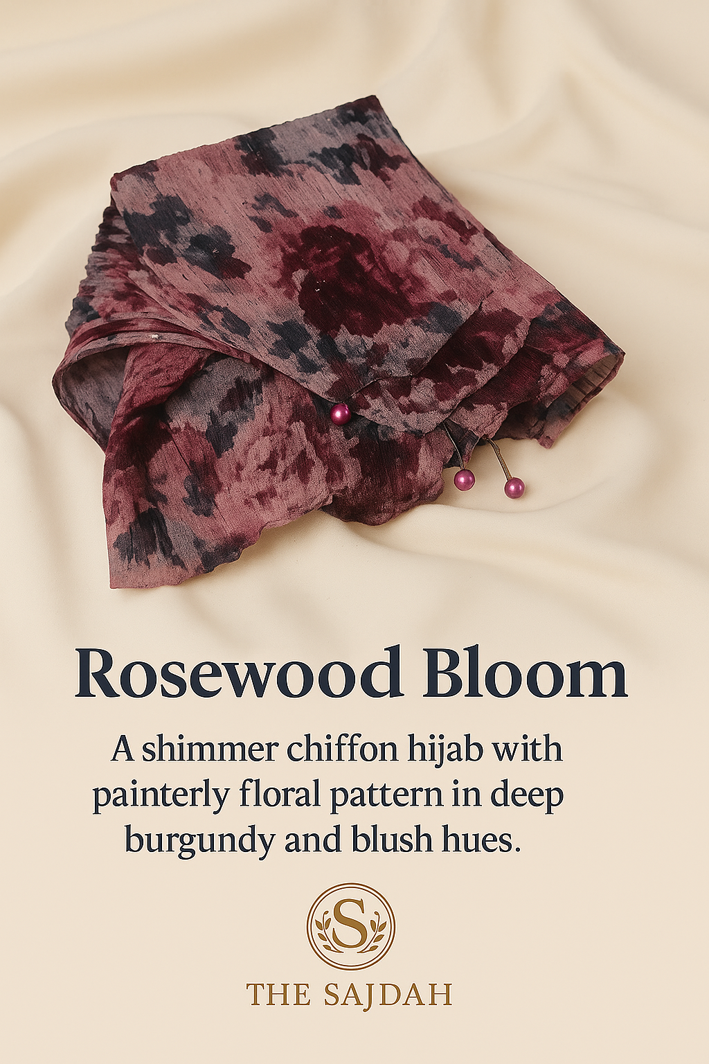 OPULENT FLORAL HIJAB- Chiffon Scarf