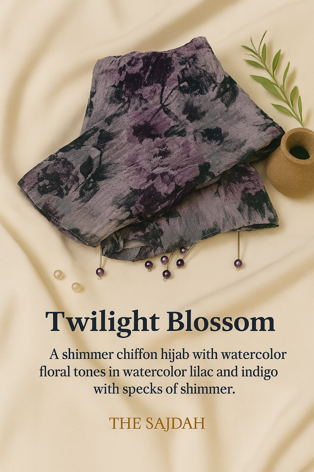 OPULENT FLORAL HIJAB- Chiffon Scarf