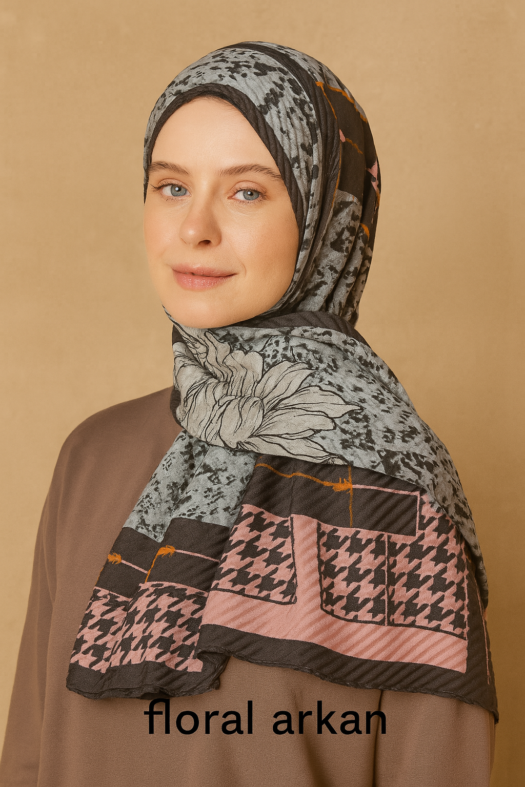 ELSA PLAIN PLISKET- Crush Viscose Cotton Blend Scarf