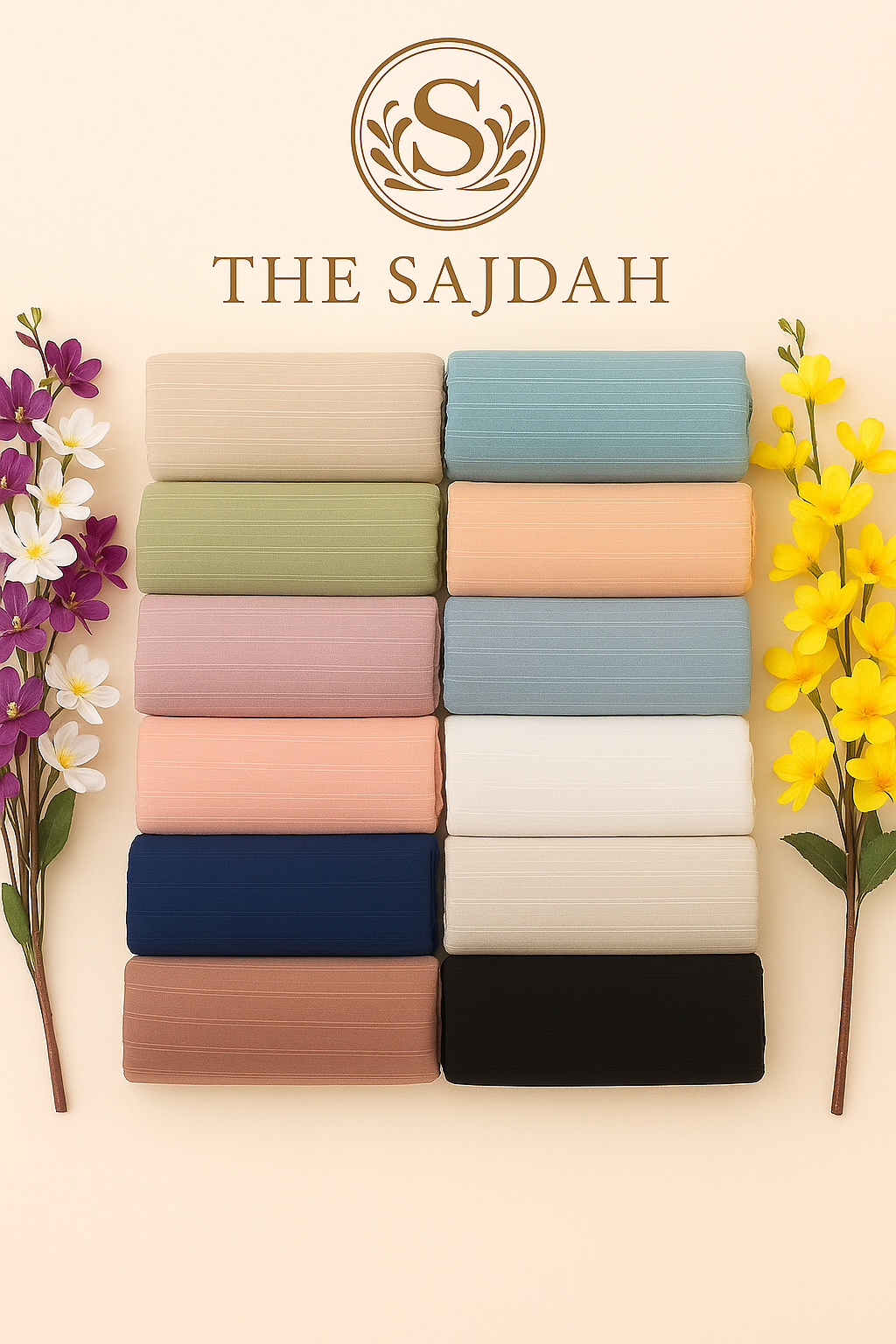 The Sajdah Silken Stripes Collection - Where Elegance Flows in Every Fold