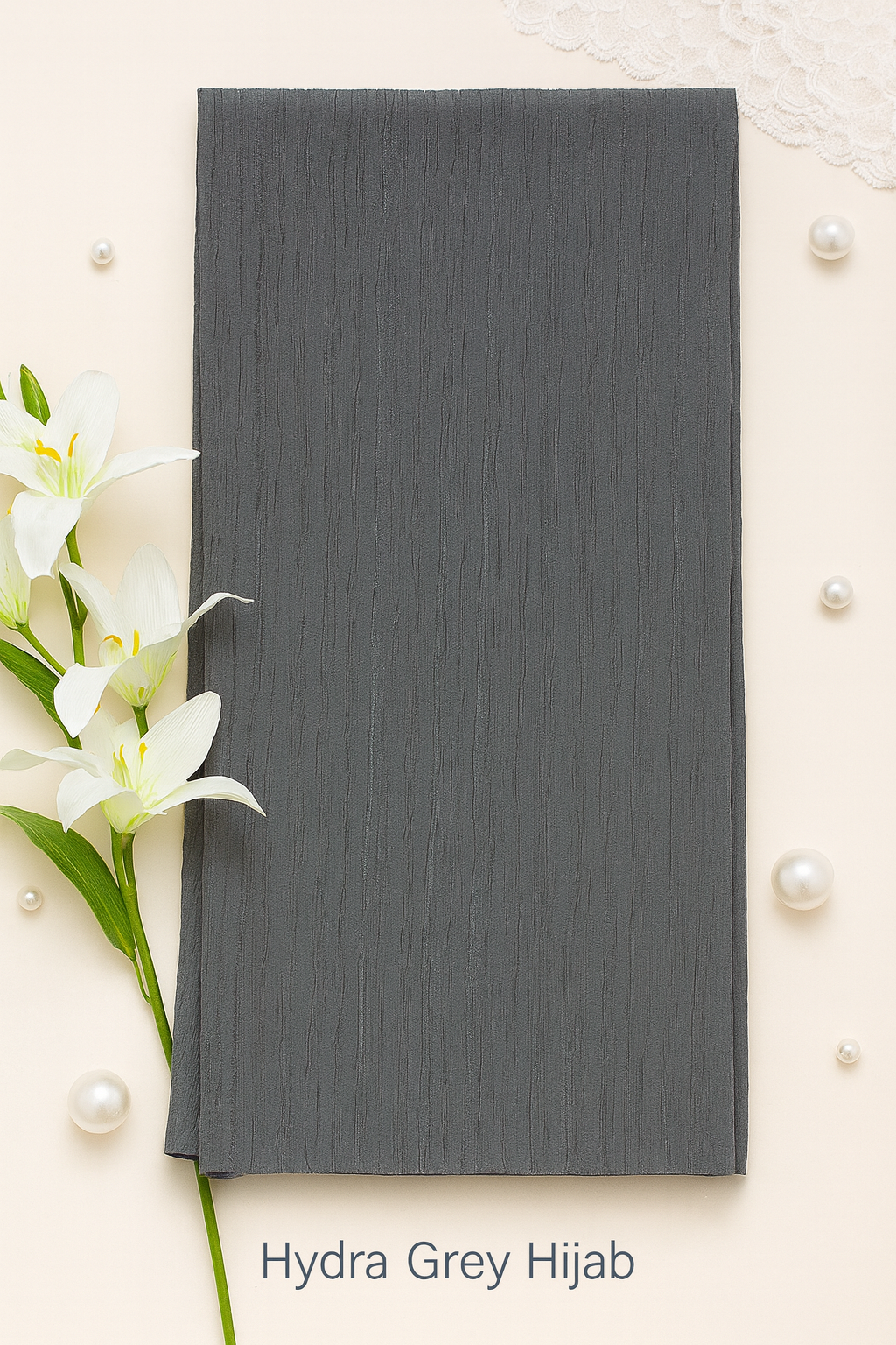 CRINKLE CHIFFON- Elegant Satin Scarf