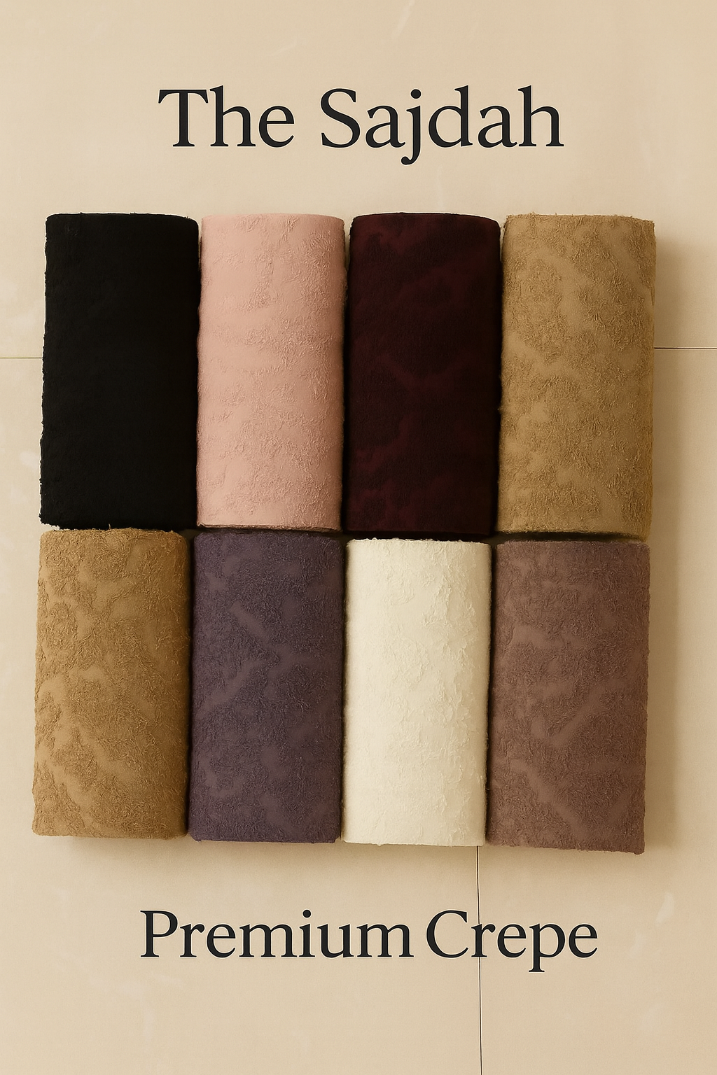 Premium Crepe Scarf with Fringes – Stylish & Lightweight