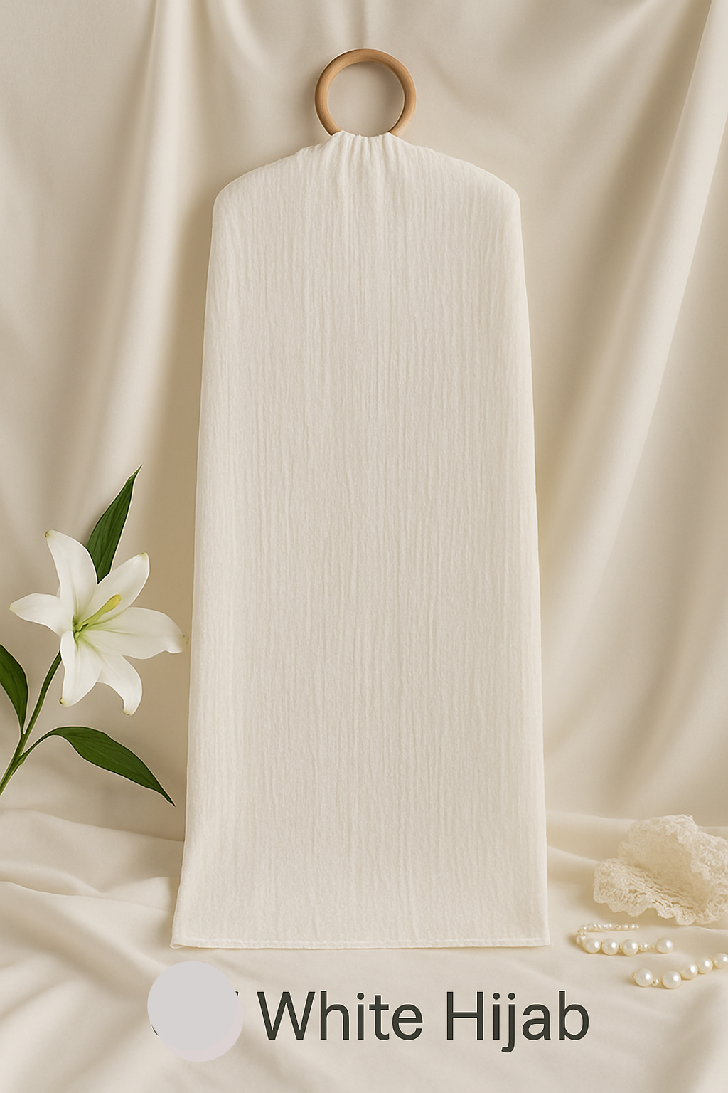 CRINKLE CHIFFON- Elegant Satin Scarf