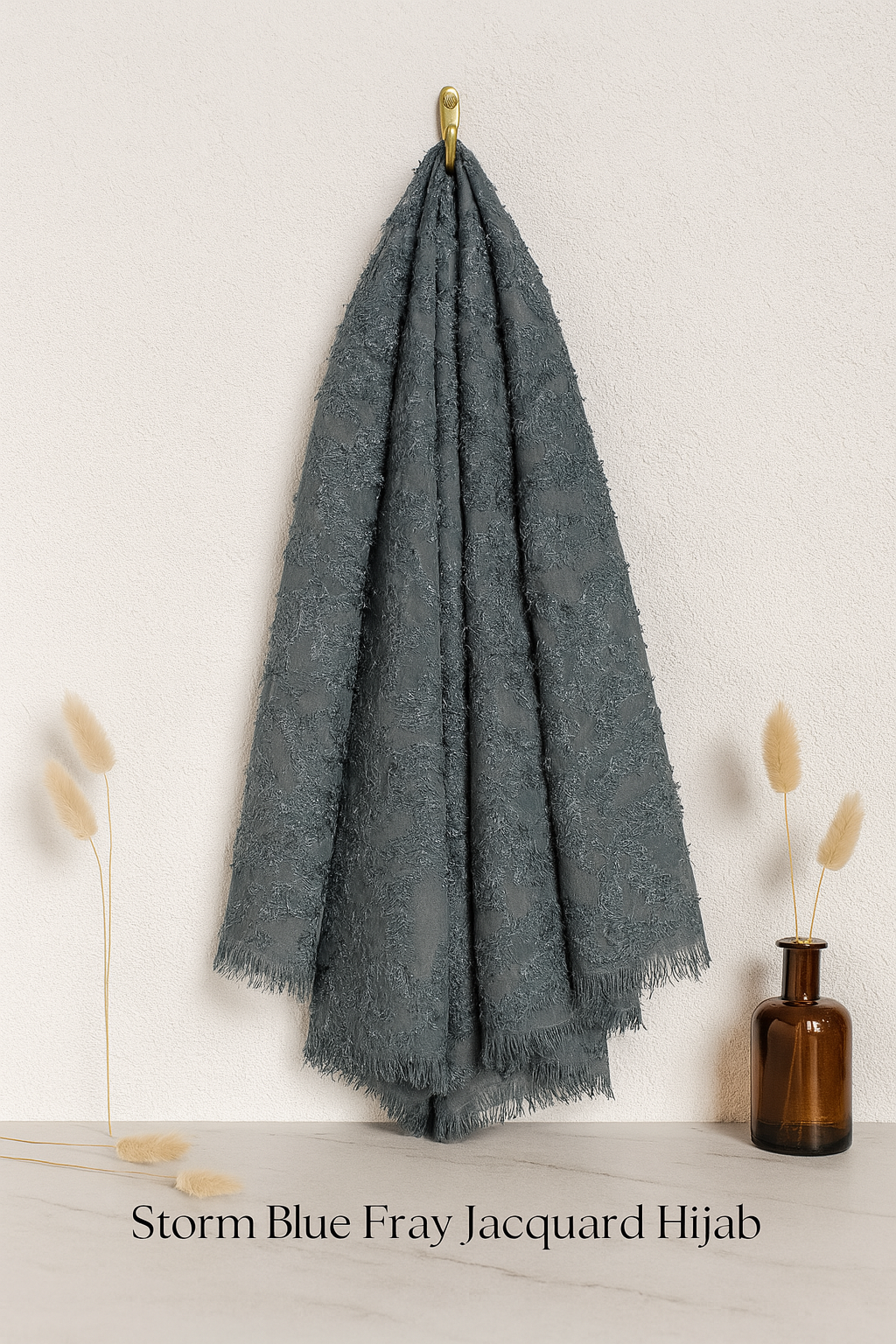 Premium Crepe Scarf with Fringes – Stylish & Lightweight