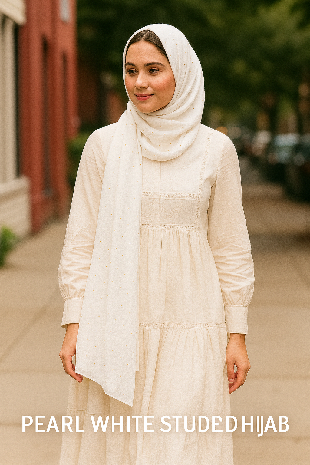 Swiss Dots Hijab Georgette Scarf – Lightweight & Graceful