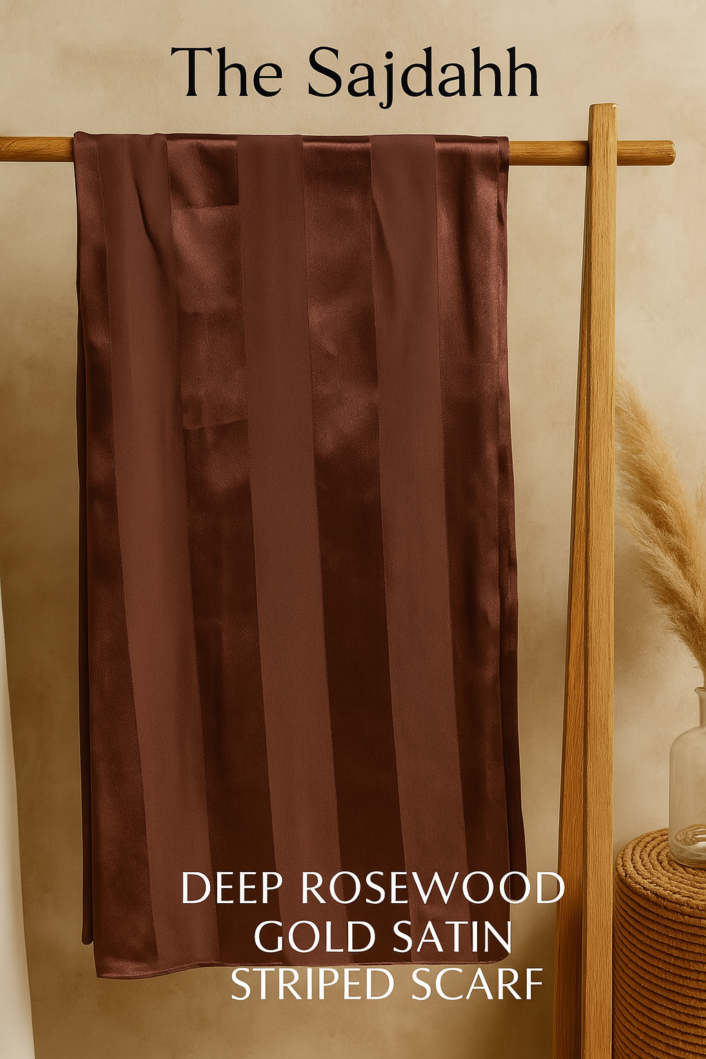 SATIN STRIPE CHIFFON HIJAB- PREMIUM COLLECTION