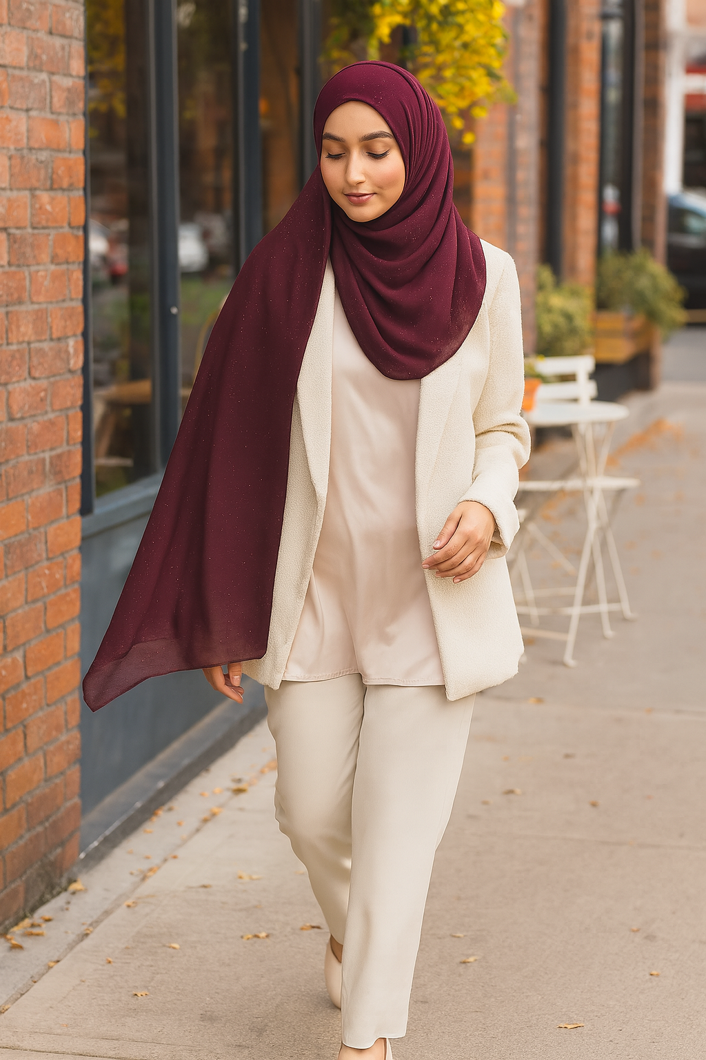 THE PREMIUM SHIMMER GLOW- Soft Mate Satin Scarf
