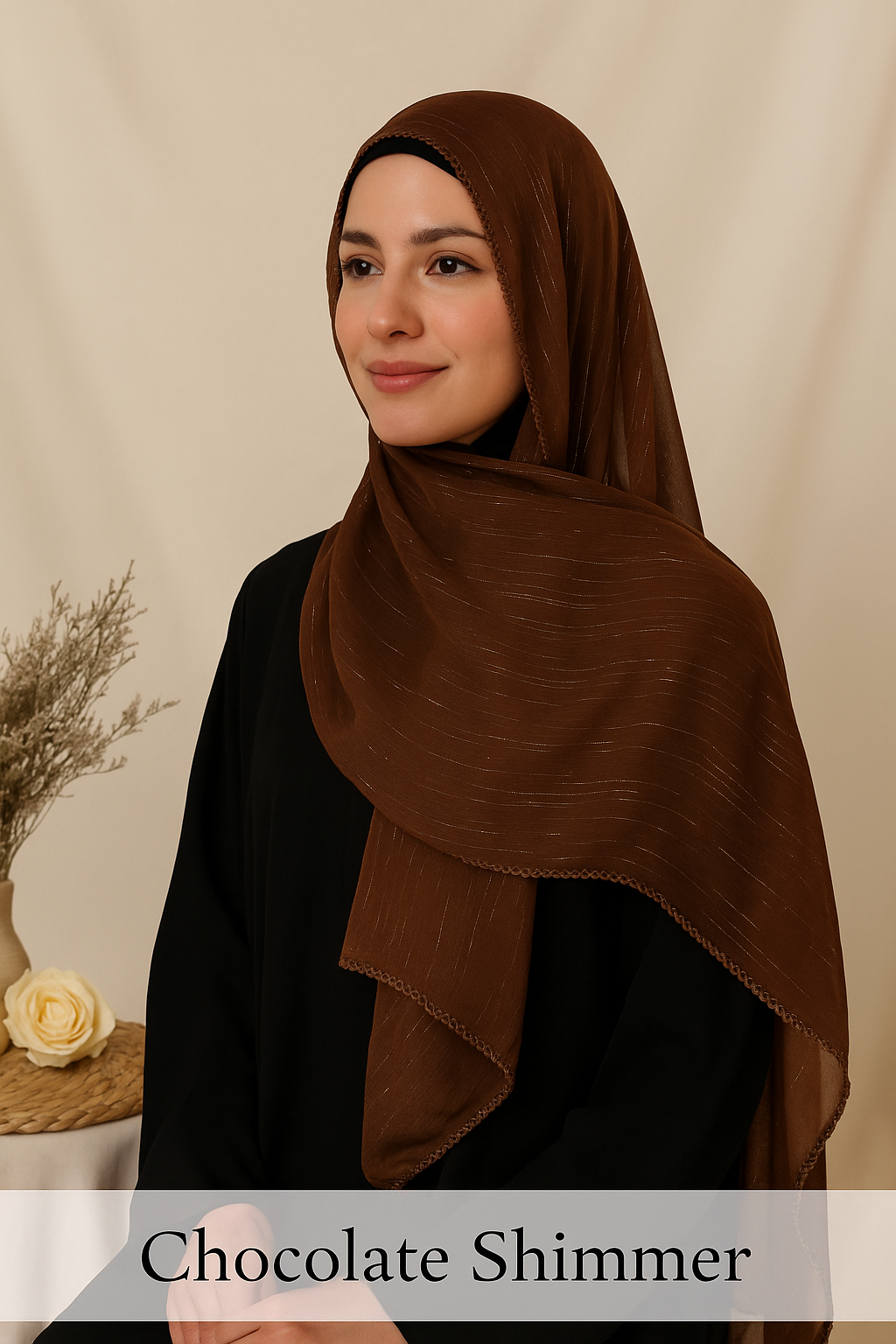 BMS-4861M Elegant Georgette Scarf – Lightweight & Graceful