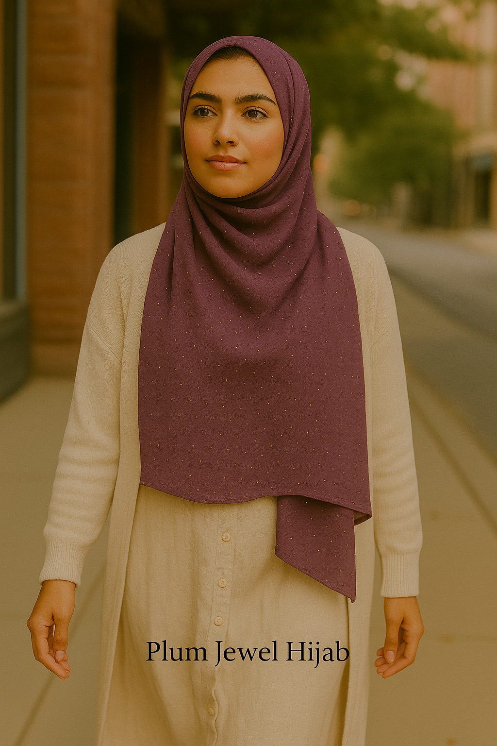 Swiss Dots Hijab Georgette Scarf – Lightweight & Graceful