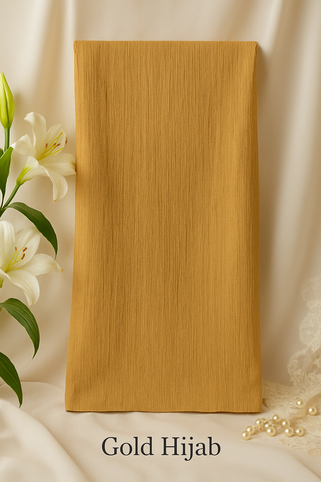 CRINKLE CHIFFON- Elegant Satin Scarf