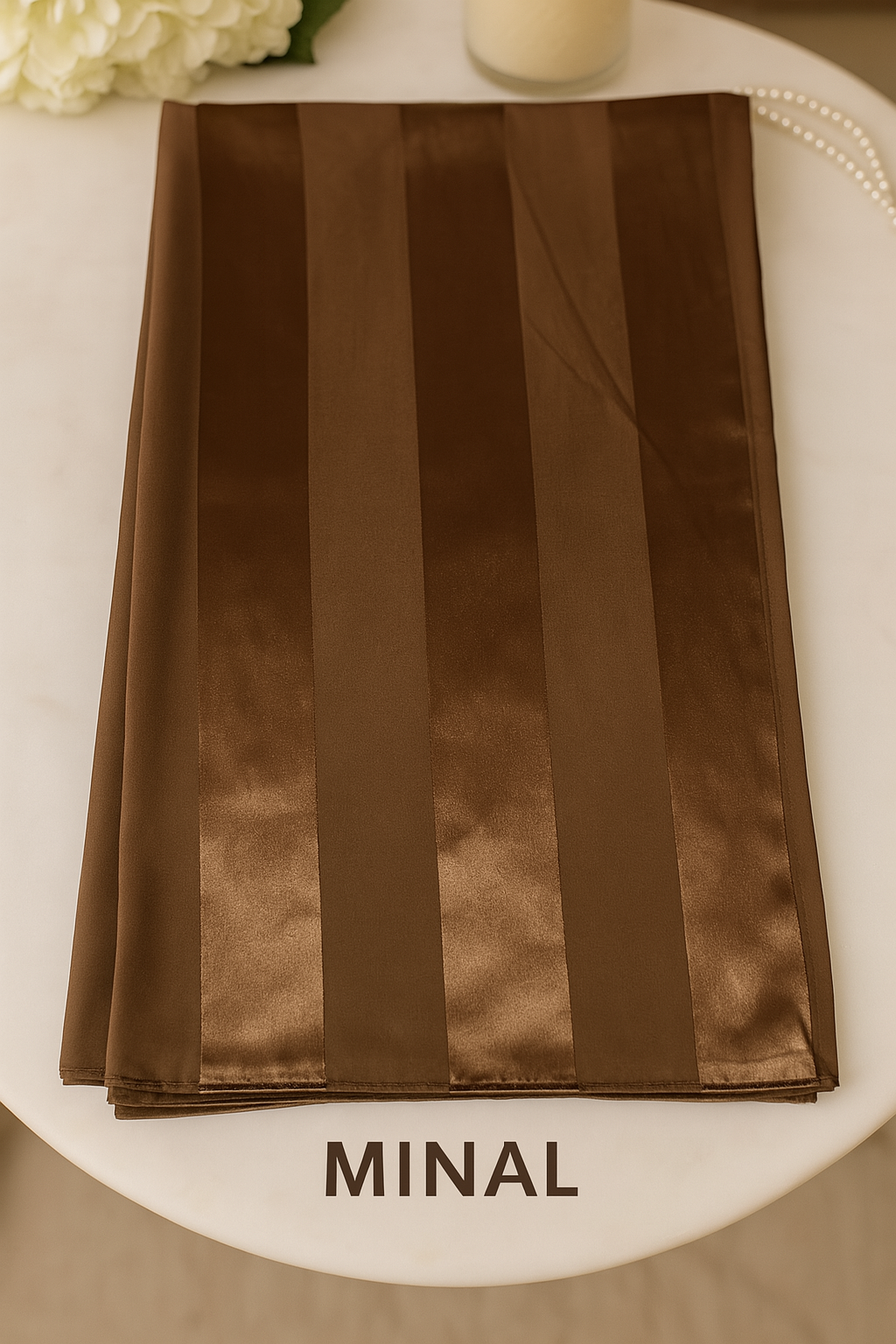 SATIN STRIPE CHIFFON HIJAB- PREMIUM COLLECTION