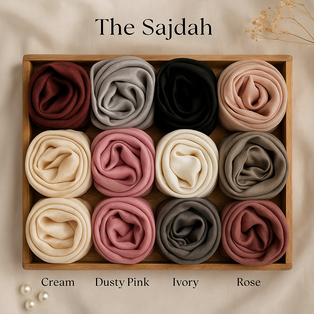The Sajdah luxe Satin Essentials Box.