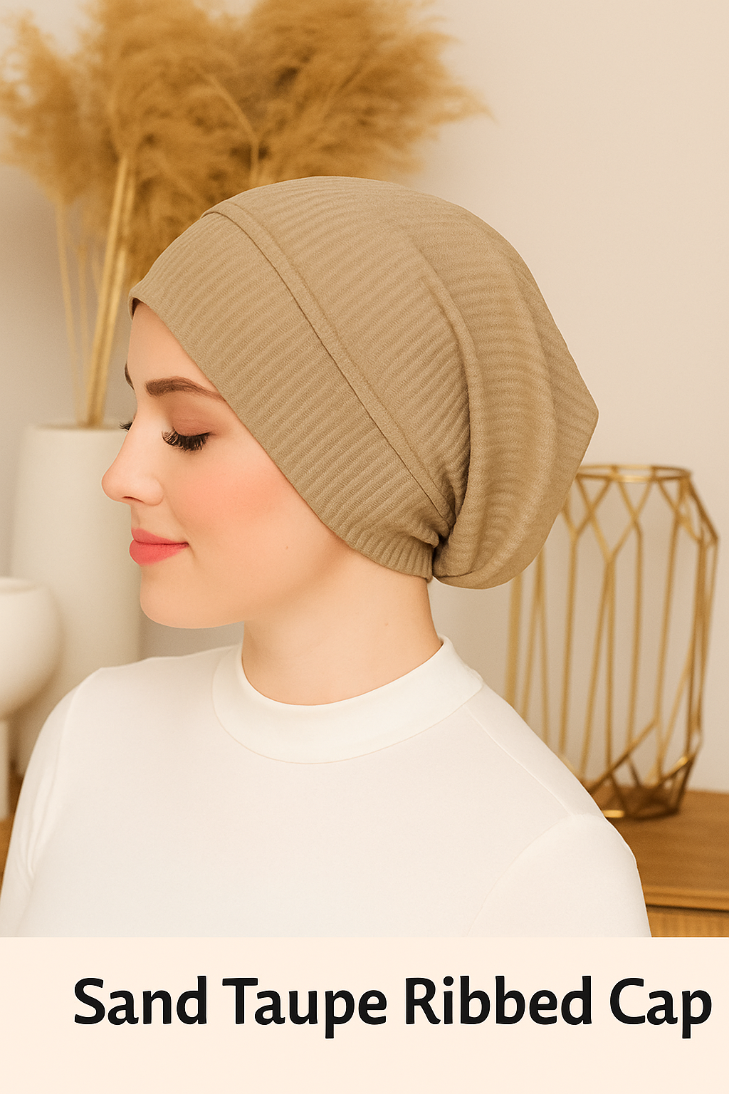 The Sajdah Ribbed Hijab Cap – Bold & Comfortable