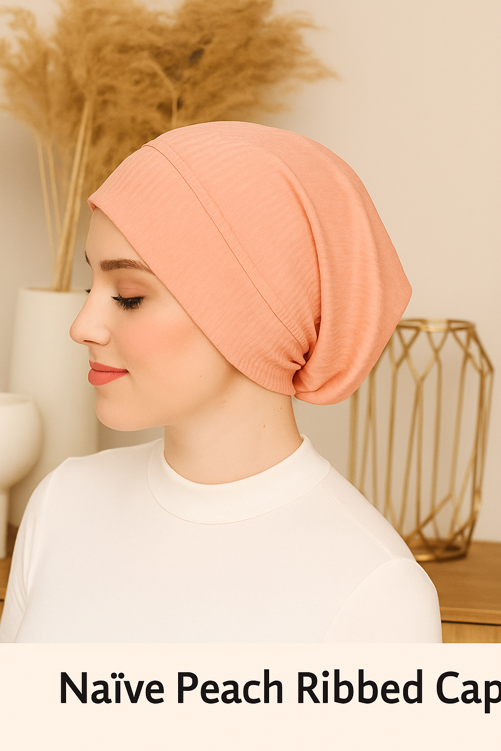 The Sajdah Ribbed Hijab Cap – Bold & Comfortable