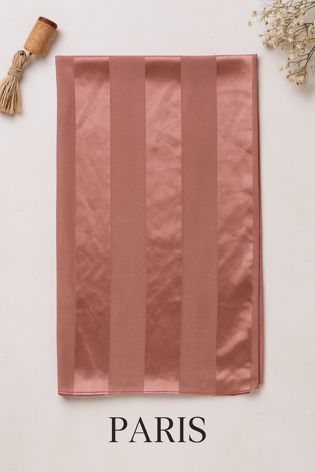 SATIN STRIPE CHIFFON HIJAB- PREMIUM COLLECTION