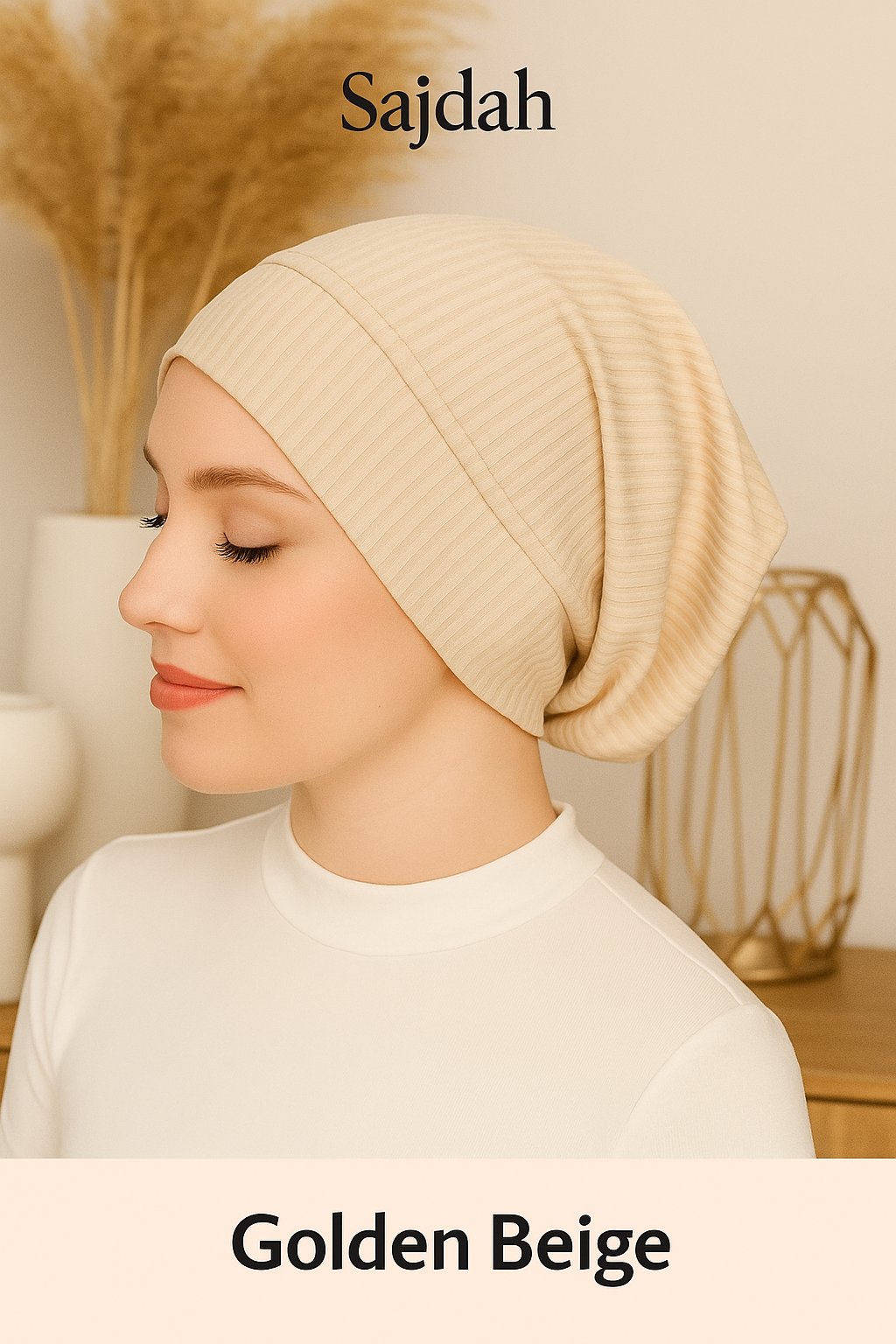 The Sajdah Ribbed Hijab Cap – Bold & Comfortable