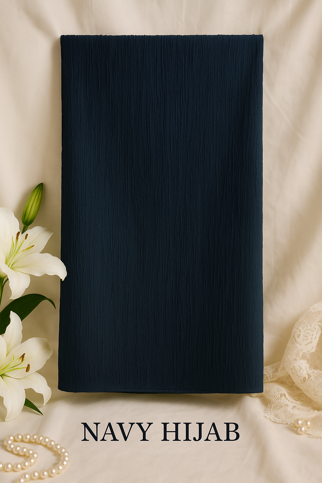 CRINKLE CHIFFON- Elegant Satin Scarf