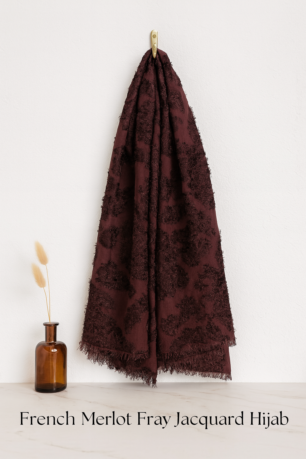 Premium Crepe Scarf with Fringes – Stylish & Lightweight