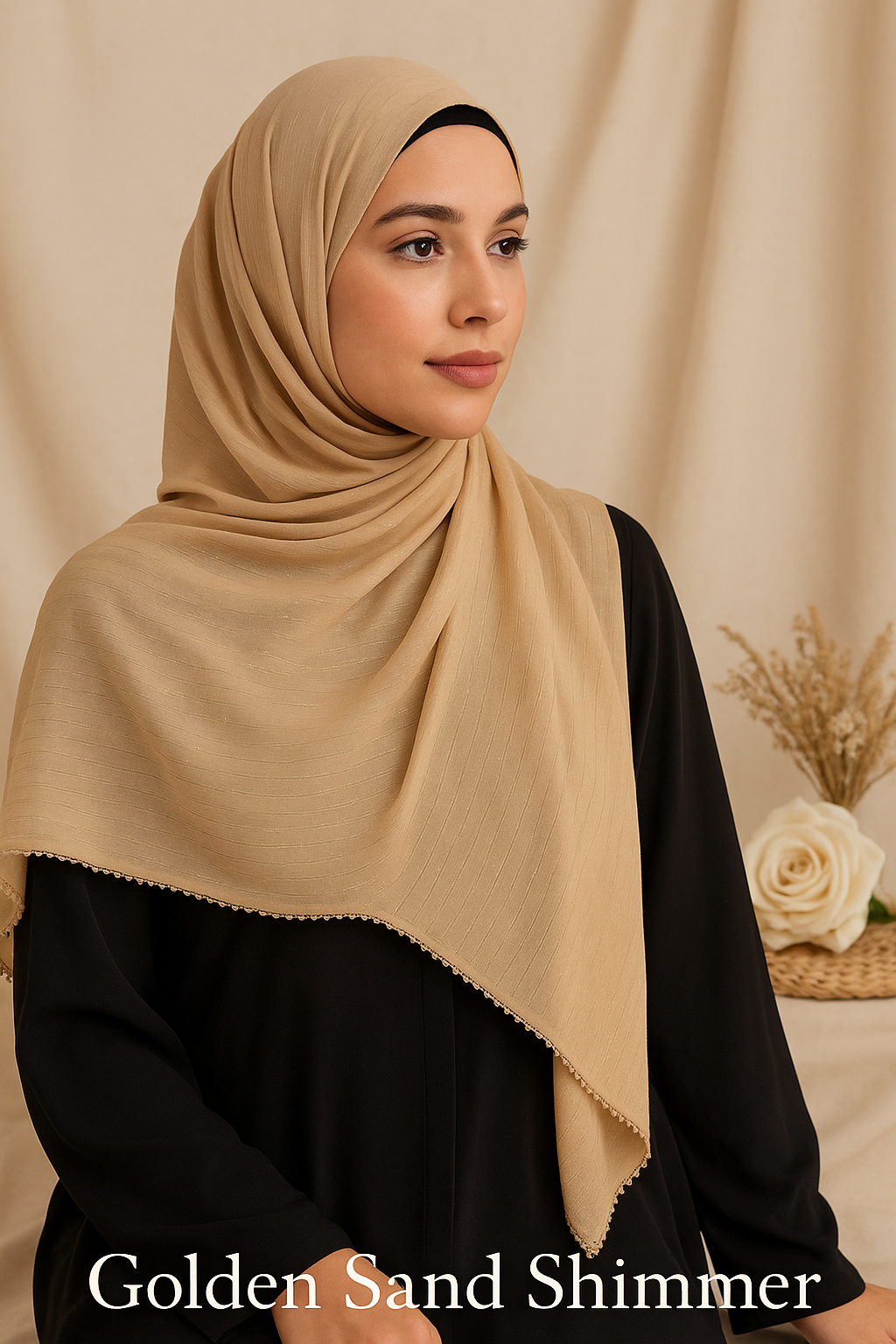 BMS-4861M Elegant Georgette Scarf – Lightweight & Graceful