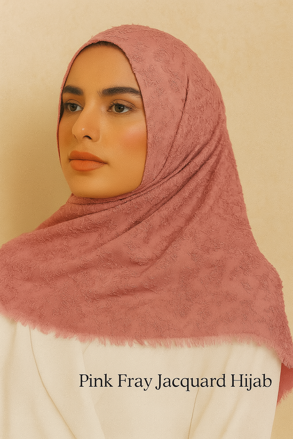 Premium Crepe Scarf with Fringes – Stylish & Lightweight