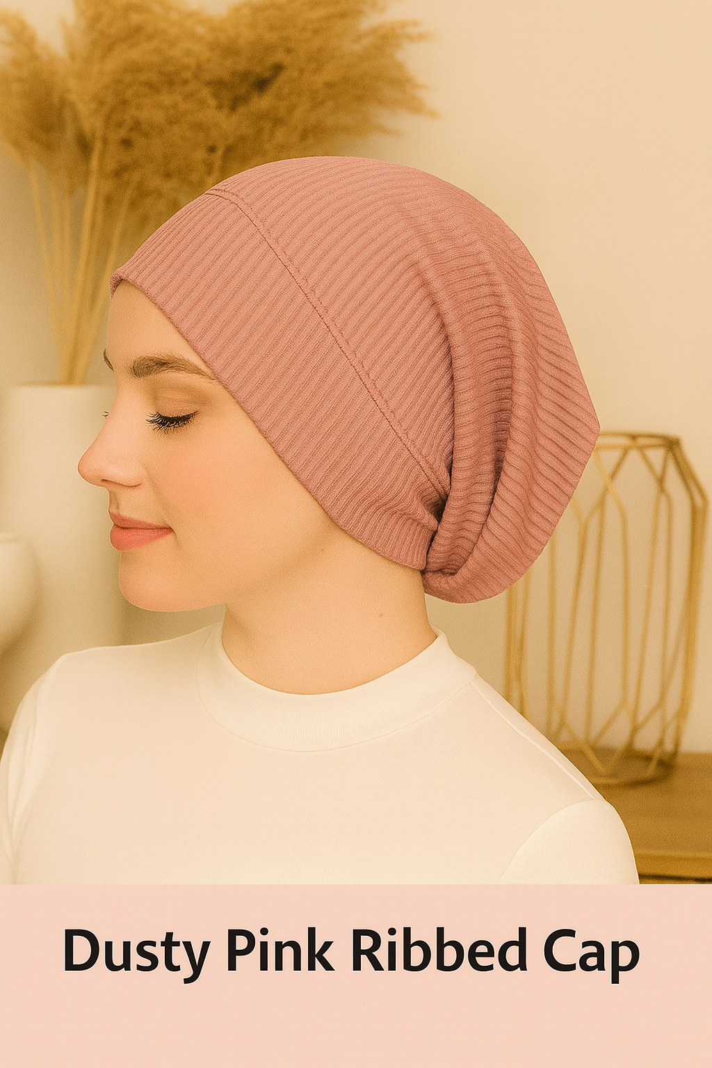 The Sajdah Ribbed Hijab Cap – Bold & Comfortable