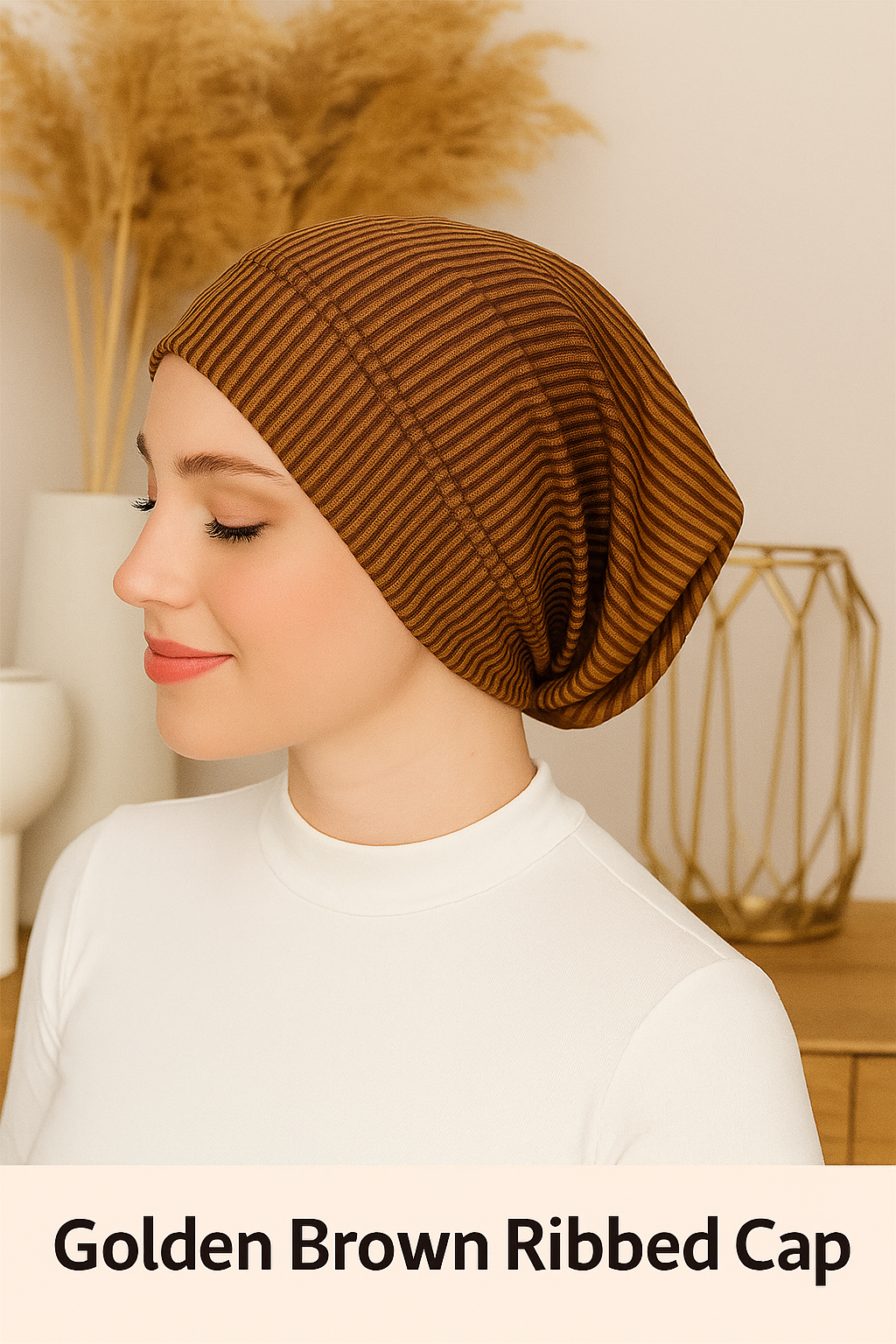 The Sajdah Ribbed Hijab Cap – Bold & Comfortable