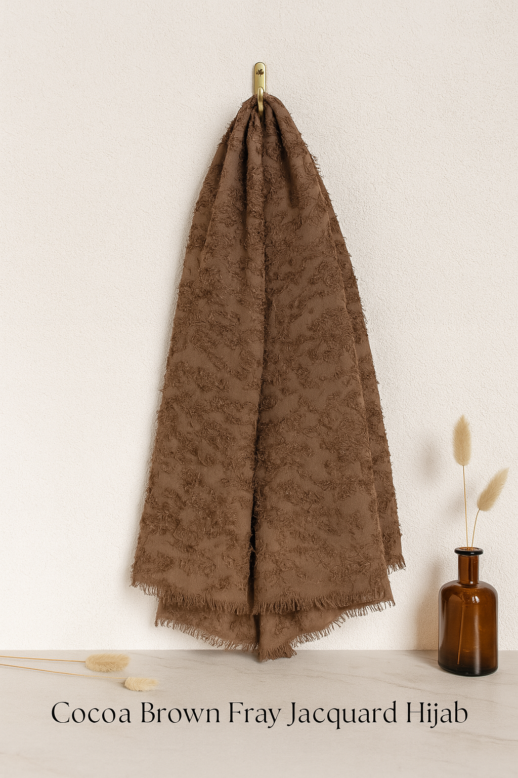 Premium Crepe Scarf with Fringes – Stylish & Lightweight