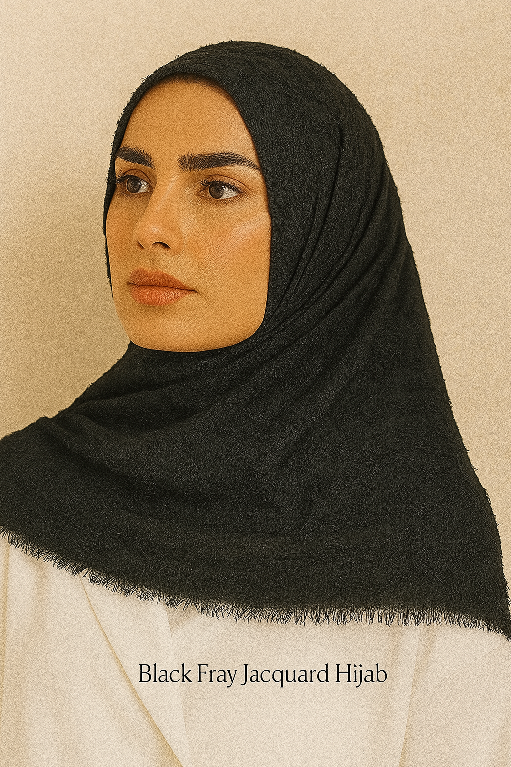 Premium Crepe Scarf with Fringes – Stylish & Lightweight