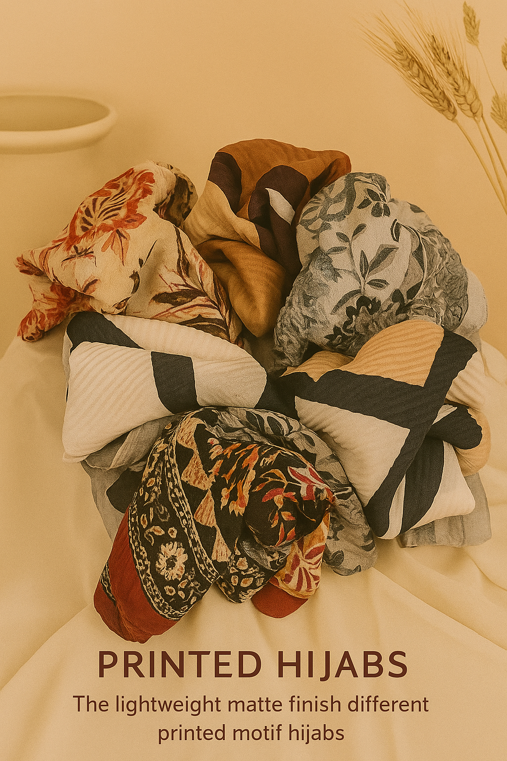 The Whispers of Elegances -An exquisite collection of printed hijabs .