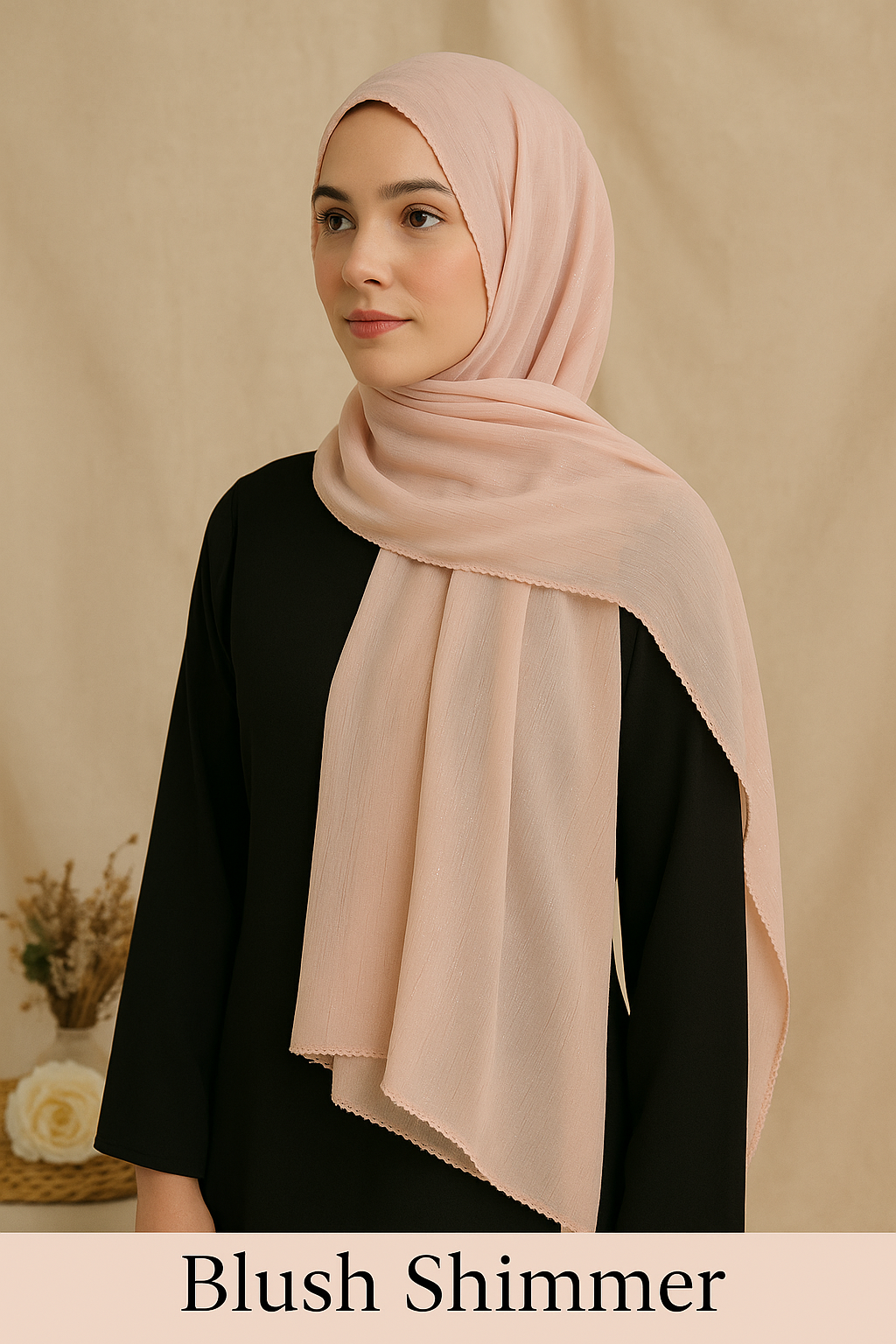 BMS-4861M Elegant Georgette Scarf – Lightweight & Graceful
