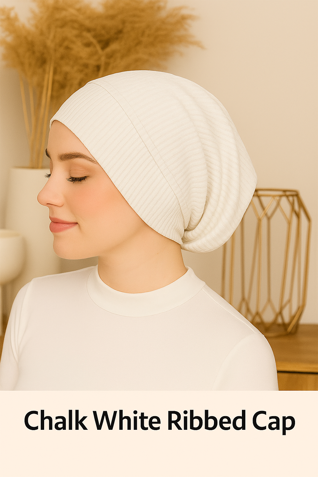 The Sajdah Ribbed Hijab Cap – Bold & Comfortable