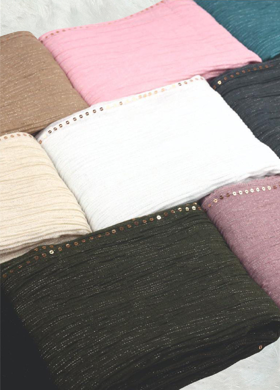 BMS-4880M Soft & Stylish Shimmer Cotton Blend Scarf – Perfect for Every Season