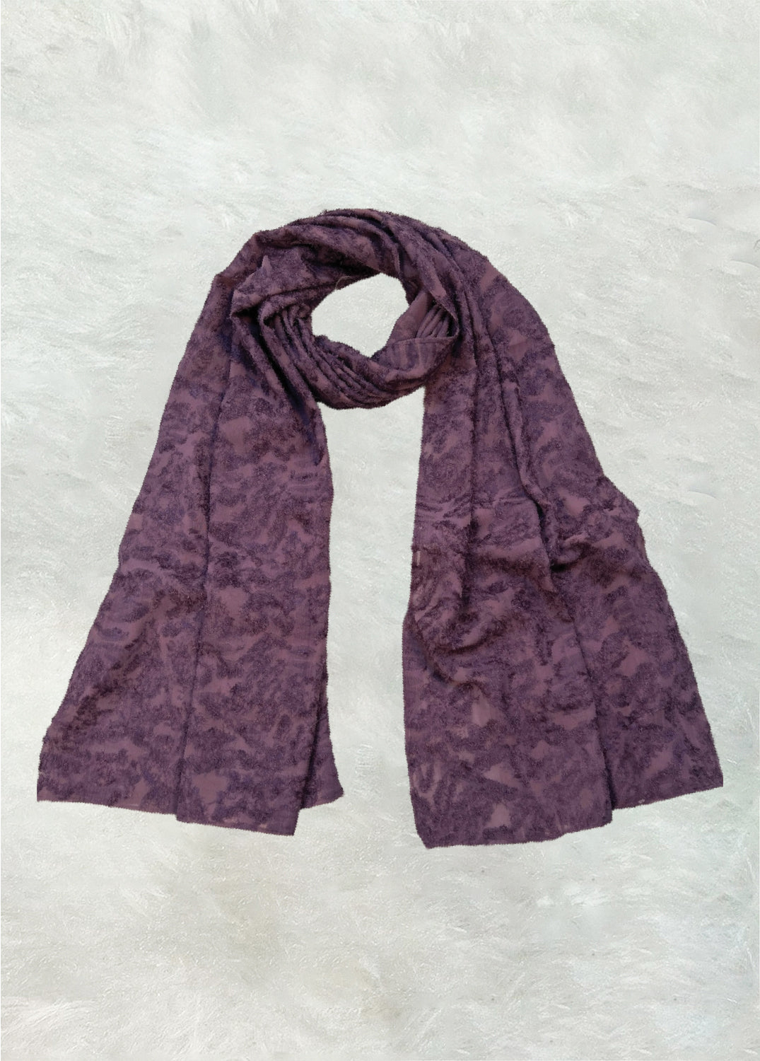 BMS-3708 Elegant Crepe Scarf with Fringes – Stylish & Lightweight
