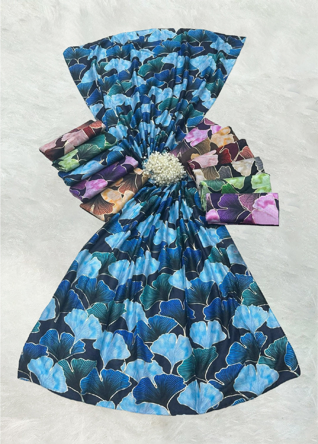 KPS-3079 Soft & Stylish Cotton With Golden Print Scarf