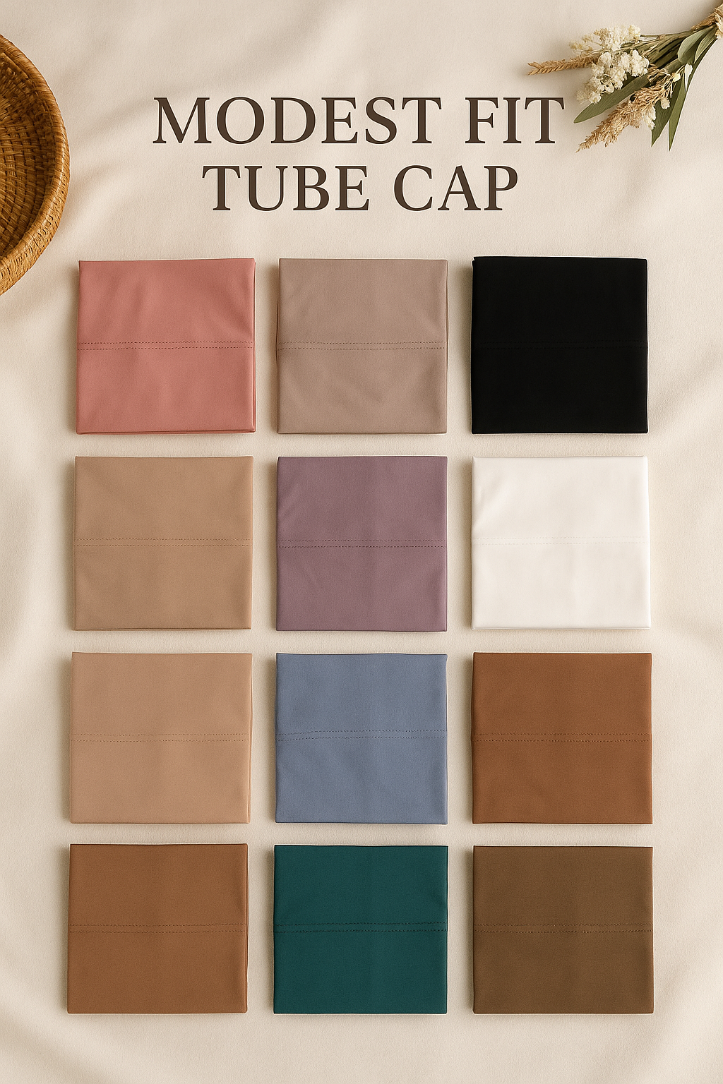 Modesty Fit Tube Cap- Multicolor Hijab Jersey Cap – Soft & Stylish