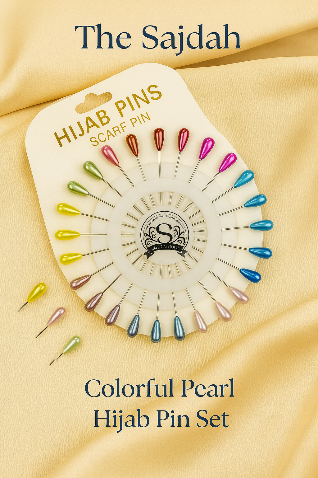 Colorful Pearl  Hijab Pins Set